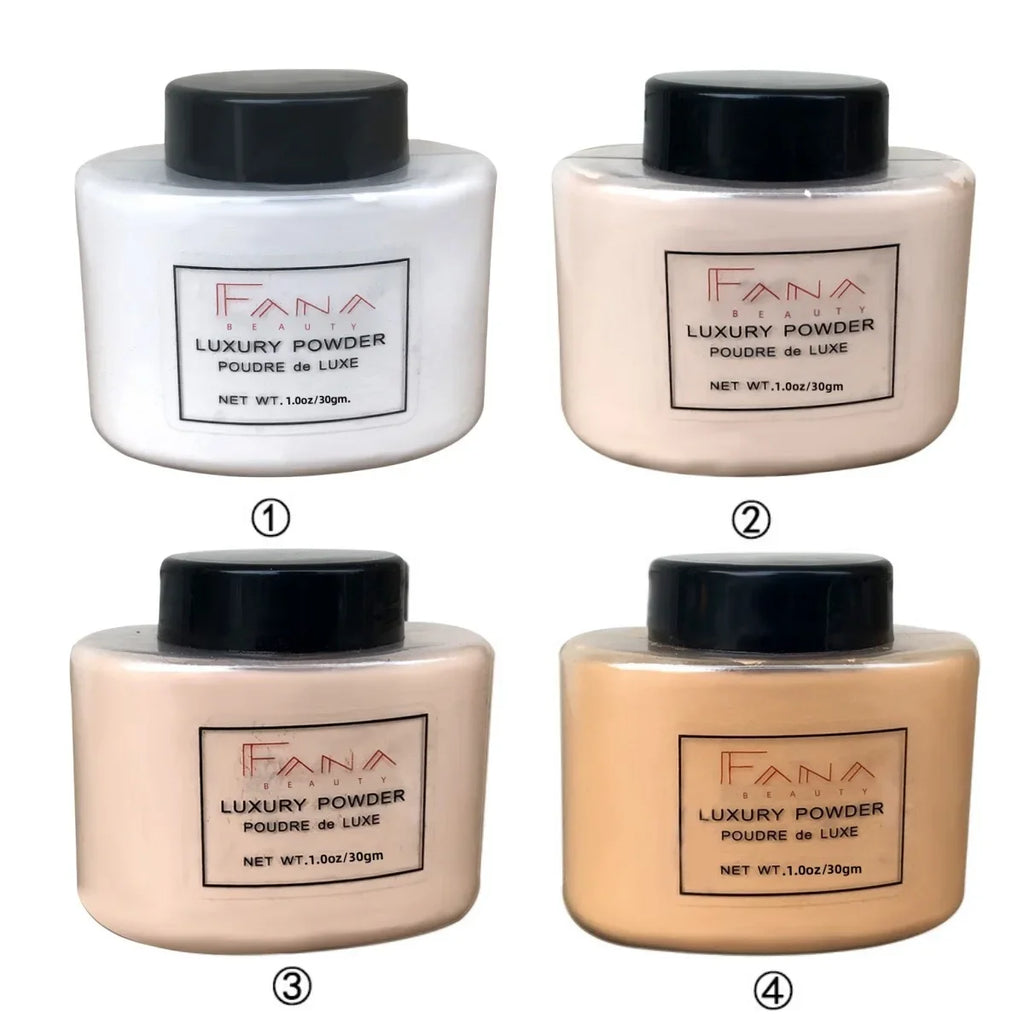 4 Color Luxury Powder for Women Face Foundation Banana Powder Bottle Loose Powder Authentic Oil-Control Beauty Make Up Art Tools