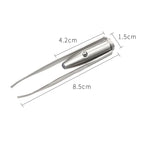Portable Stainless Steel Led Make Up LED Light Eyelash Eyebrow Clip Tweezer Set Smart Design Hair Remove Tweezer Makeup Tool